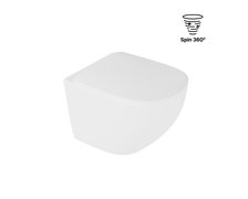 Excellent LUQA WC misa závesná Spin 360° 47 x 36 cm s voľne-padajúcim sedátkom CEAC.6403.K.6405.480.WHM