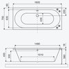 Excellent Oceana SLIM – Obdĺžniková akrylátová vaňa do kúpeľne 160 × 75 cm, biely mat (WAEX.OCE16EDMS)