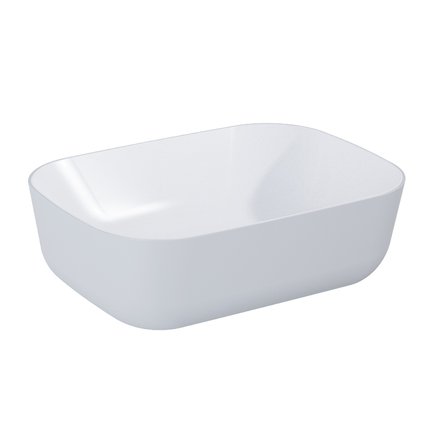 ​Elita Reni Bicolor umývadlo na dosku 46x33 cm, biela lesklá / stone mat, keramika, RE040460896120