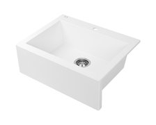 Laveo KOMODO granitový drez 63 x 49 cm, biely SBK_610T