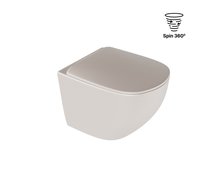 Excellent LUQA WC misa závesná Spin 360° 47 x 36 cm s voľne-padajúcim sedátkom CEAC.6403.K.6405.480.CAM