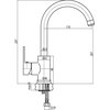 Valvex TUBE ECO stojaca kuchynská batéria, chróm 2454860