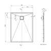 Deante CORREO granitová obdĺžniková sprchová vanička 90 x 120 x 3,5 cm sivá metalíza KQR_S43B