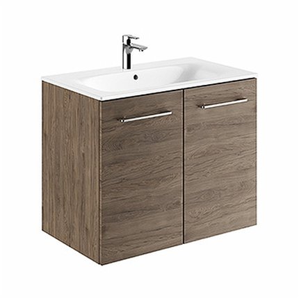 Kolo Geberit Nova Pro Premium SET dvojdverová skrinka s umývadlom 80 cm, tmavý orech
