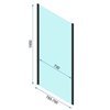 Rea RAPID SWING CHROM sprchový kút 100 x 80 x 195 cm sklo číre K5607-K5608