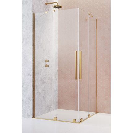 Radaway FURO GOLD KDD obdĺžnikový sprchový kút 90 x 110 x 200 cm 10105090-09-01L+10105110-09-01R