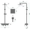 Rea ATLAS GOLD BRUSH sprchový kút 90 x 100 x 200 cm, sklo číre, ľavý K4670 + K4337