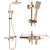 Rea ATLAS GOLD BRUSH sprchový kút 90 x 100 x 200 cm, sklo číre, ľavý K4670 + K4337