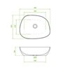Laveo ASYMMETRIC umývadlo na dosku 48 x 36 cm VUA_6248