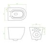Laveo DESNA CYCLEON WC misa závesná Rimless 48,5 x 37 x 32 cm s voľne padajúcim sedátkom VMD_609S