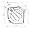 Ravak ELIPSO PRO-100 štvrťkruhová sprchová vanička 100 x 100 cm XA23AA01010