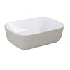 ​Elita Reni Bicolor umývadlo na dosku 46x33 cm, biela lesklá / Fume mat, keramika, RE040460896140