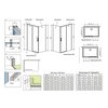 Radaway IDEA Brushed Copper KDJ sprchový kút 110 x 120 x 205 cm 387041-93-01L+387054-93-01R