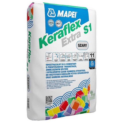 MAPEI Keraflex Extra S1 25 kg flexibilné lepidlo na obklady a dlažby C2TE S1