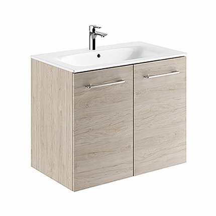 Kolo Geberit Nova Pro Premium SET dvojdverová skrinka s umývadlom 80 cm, svetlý orech