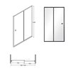 BESCO DUO SLIDE BLACK obdĺžnikový sprchový kút 100 x 80 x 195 cm sklo číre, profil čierny