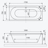 Excellent Oceana SLIM – Obdĺžniková akrylátová vaňa do kúpeľne 170 × 75 cm, čierny mat (WAEX.OCE17CMMS)