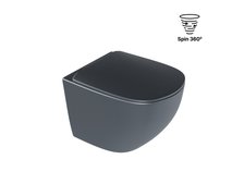 Excellent LUQA WC misa závesná Spin 360° 47 x 36 cm s voľne-padajúcim sedátkom CEAC.6403.K.6405.480.GRM