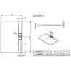 Radaway Giaros D sprchová vanička z mramorového zlepenca 120 x 90 x 4 cm MKGD1290-03