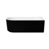 Besco DENAYA B&W voľne stojaca / prístenná akrylátová vaňa s prepadom 150 x 75 cm, #WASB-150DPB