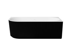 Besco DENAYA B&W voľne stojaca / prístenná akrylátová vaňa s prepadom 150 x 75 cm, #WASB-150DPB