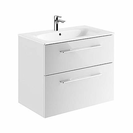 Kolo Geberit Nova Pro Premium SET skrinka s dvoma zásuvkami a umývadlom 80 cm, biela lesklá