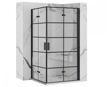 Rea MOLIER DOUBLE BLACK sprchový kút 90 x 90 x 190 cm, profil čierny K8538-2x