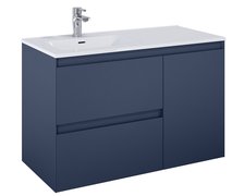 Elita SPLIT skrinka pod umývadlo 100 cm 2S + kôš, Blue matt 169004