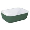​Elita Reni Bicolor umývadlo na dosku 46x33 cm, biela lesklá / forest green matná keramika, RE040460896150