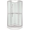 Novoterm Classic White štvrťkruhový sprchový kút 89 x 89 x 210 cm, sklo číre