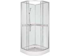 Novoterm Classic White štvrťkruhový sprchový kút 89 x 89 x 210 cm, sklo číre