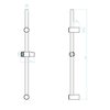 Kuchinox CENTO sprchová tyč s držiakom 70 cm, chróm NKC_001D