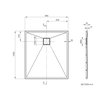 Deante CORREO granitová obdĺžniková sprchová vanička 90 x 100 x 3,5 cm sivá metalíza KQR_S45B