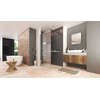 Aquatek OASIS BLACK F1 sprchová zástena 140 x 200 cm, sklo číre, profil čierny