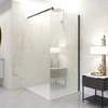 Aquatek OASIS BLACK F1 sprchová zástena 140 x 200 cm, sklo číre, profil čierny