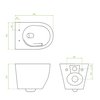 Laveo DESNA CYCLEON 2.0 WC misa závesná Rimless 48,5 x 37 x 32 cm s voľne padajúcim sedátkom  VMD_610S