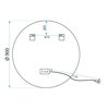 LED zrkadlo s priemerom 90 cm MMJ, brúsená zlatá HOM-05510