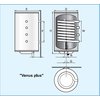 Elektromet kombinovaný elektrický ohrievač vody so špirálovým výmenníkom Venus Plus 120 l, pravý(013-12-211/P)