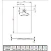 Radaway Kyntos F sprchová vanička z mramorového zlepenca 120 x 90 cm HKF12090-54+HKA-54