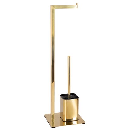 AWD stojan na WC kefu a toaletný papier zlatý AWD02071978