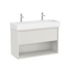 Roca TURA Unik Compacto kúpeľňová skrinka s umývadlom s 2 otvormi pre batériu 100 x 43 cm A852038558