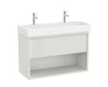 Roca TURA Unik Compacto kúpeľňová skrinka s umývadlom s 2 otvormi pre batériu 100 x 43 cm A852038558