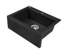 Laveo KOMODO granitový drez 63 x 49 cm, čierny SBK_710T