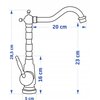 Rea FLORISA keramické umývadlo na dosku 40 cm U3308