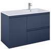 Elita SPLIT skrinka pod umývadlo 100 cm 2S + kôš, Blue matt 169008