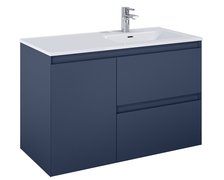 Elita SPLIT skrinka pod umývadlo 100 cm 2S + kôš, Blue matt 169008