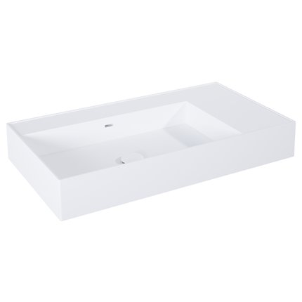 Elita Level ľavé nástenná umývadlo Solid Surface 80,5x45,5 cm White Matt RE041461175290
