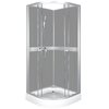 Novoterm Classic Grey štvrťkruhový sprchový kút 89 x 89 x 210 cm, sklo číre
