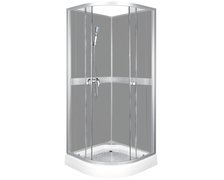 Novoterm Classic Grey štvrťkruhový sprchový kút 89 x 89 x 210 cm, sklo číre