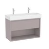 Roca TURA Unik Compacto kúpeľňová skrinka s umývadlom s 2 otvormi pre batériu 100 x 43 cm A852038559